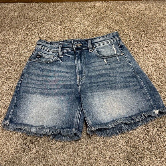 KanCan Distressed Denim Shorts - Picture 1 of 5